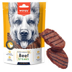 Ласощі для собак з яловичиною Steaks Beef Wanpy