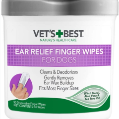 Засіб догляду за вухами серветки Ear Relief Finger Wipes Vet's Best