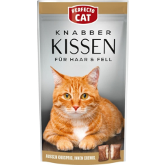 Ласощі для котів подшечки з для шкіри та шерсті 50 г. Knabber Kissen Perfecto Cat