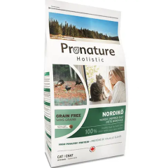 Сухий корм для котів з індичкою та ягодами Nordiko Grain Free Holistic Pronature