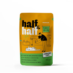 Вологий корм для котів стерилізованих з індичкою у желе Turkey Recipe Sterilized wet Adult Cat Half & Half