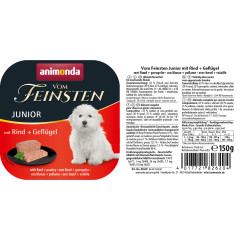 Вологий корм для цуценят з яловичиною та птицею, 150 г Animonda