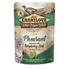 Вологий корм для котів з фазаном і листям малини Pheasant Wet Adut Cat Carnilove
