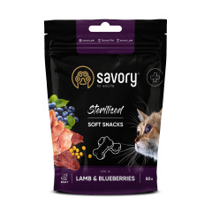 Ласощі для котів з ягням та чорницею Sterilized  Soft Cat Snacks Savory