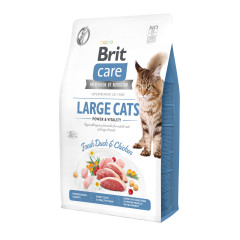 Сухий корм для котів великих порід з куркою та качкою Chicken and Duck Power & Vitality Large Adult Cat Brit Care