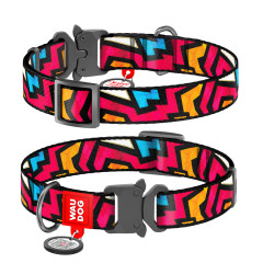 Нашийник (ш. 25мм. 31-49см.) "Графіті" Nylon WauDog CoLLar