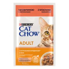 Вологий корм для котів з яловичиною та баклажанами Cat Chow Purina