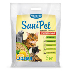 Наповнювач деревний універсальний "Лимон" Sani Pet Природа