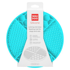 Килимок для повільного годування блакитний Silicone WauDog CoLLar