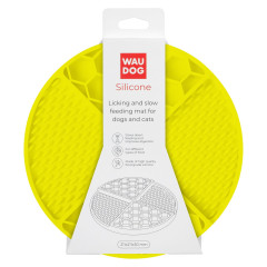 Килимок для повільного годування жовтий Silicone WauDog CoLLar