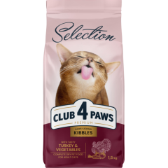 Сухий корм для котів з індичкою та овочами Kibbeles Selection Клуб 4 Лапи