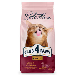 Сухий корм для котів з качкою та овочами Kibbeles Selection Клуб 4 Лапи