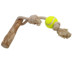 Іграшка на канаті кавове дерево і тенісним мячем Coffee Wood Stick Nature line Nobby