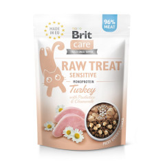 Ласощі для котів з індичкою Turkey Sensitive Raw Treat Brit Care