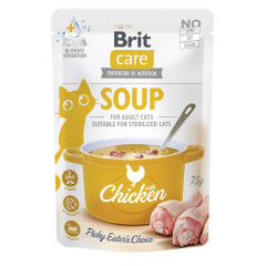 Вологий корм для котів суп з куркою Soup Adult Cat Brit Care