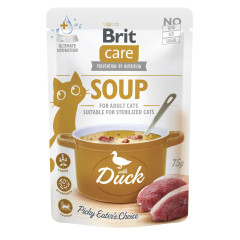 Вологий корм для котів суп з качкою Soup Adult Cat Brit Care