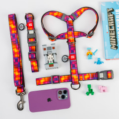 Нашийник нейлоновий "Куби 3Д" пластиковий фастекс Nylon WauDog CoLLar (old)