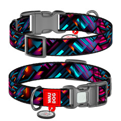 Нашийник нейлоновий "Нескінченні світи" пластиковий фастекс Nylon WauDog CoLLar (old)