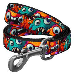 Повідець нейлоновий "Зубасті монстри" Nylon WauDog CoLLar (old)