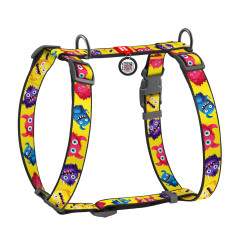 Шлея нейлоновий "Мохнаті монстри" Н-подібна Nylon WauDog CoLLar (old)
