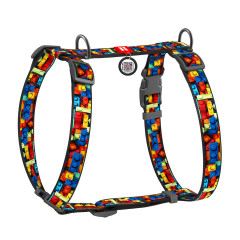 Шлея нейлоновий "Блоки" Н-подібна Nylon WauDog CoLLar (old)