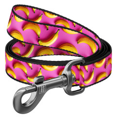 Повідець нейлоновий "Банани на рожевому" Nylon WauDog CoLLar (old)