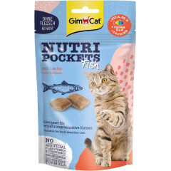 Ласощі для котів крекери з лососем Nutri Pockets Cat Gim