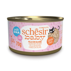 Вологий корм для кошенят курка з лососем в бульйоні Chicken with Salmon Ваву Kitten Schesir