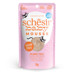 Вологий корм для кошенят мус з куркою та лососем Chicken with Salmon Ваву Mousse Kitten Schesir