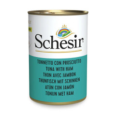 Вологий корм для котів тунець з шинкою в бульйоні Tuna with Ham Wet Adult Cat Schesir