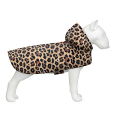Дощовик -накидка з капюшоном для собак малюнок "Леопард" Clothes WauDog Collar