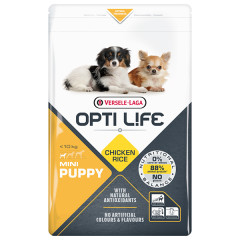 Сухий корм для цуценят міні та малих порід з куркою Mini Puppy Opti Life Versele-Laga