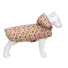 Дощовик - Накидка з капюшоном з малюнок "Авокадо на рожевому" AiryVest Collar