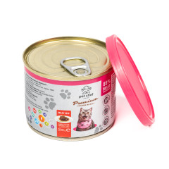 Вологий корм для котів з мясним міксом Meat Mix Chunks in Jelly For Cats Pet Shef