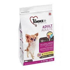 Сухий корм для собак з ягням та рибою Healthy Skin & Coat Adult Toy & Small Breed Dog 1st Choice Nutrition