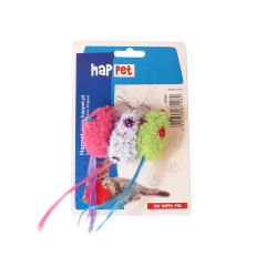 Іграшка мишка плюшева набір 3 шт. Happ Pet