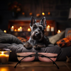 Миски на підставці металевій керамічні Happ Pet
