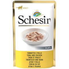Вологий корм для котів з тунцем та курячим філе Wet Schesir