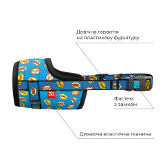 Намордник для собак нейлоновий малюнок "ВАУ" Nylon WauDog Collar
