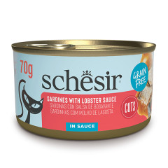 Вологий корм для котів з сардиною та лобстером у соусі Sardines with Lobster Sause Wet Cuts Adult Cat Schesir