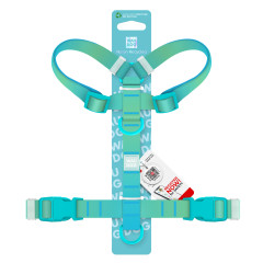 Шлея анатомічна для собак блакитна Recycled Nylon WauDog Collar
