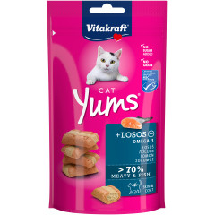 Ласощі для котів м'які закуски з лососем Salmon Yums Cat Vitakraft