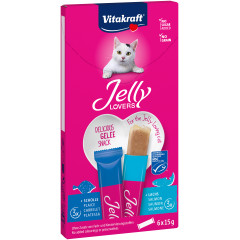 Ласощі для котів желе з лососем та камбалою Salmon & Plaice Jelly Lovers Cat Vitakraft