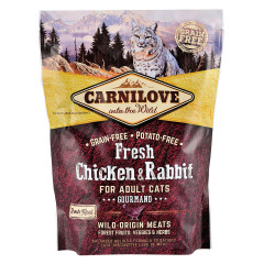 Сухий корм для котів з куркою та кроликом Chicken & Rabbit Gourman Adut Cat Carnilove