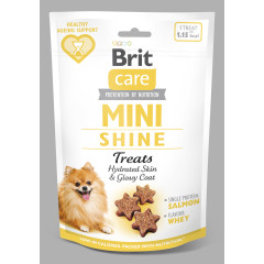 Ласощі для собак малих порід для блискучої шерсті з лососем Shine Mini Treats Brit Care