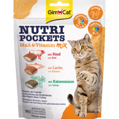 Ласощі для котів 150 г. Malt&Vitamin mix Nutri Pockets Cat Gim