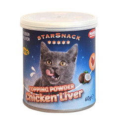 Ласощі для котів пудра для покращеня апетиту з печінки Chicken Liver Topping Powder StarSnack Nobby