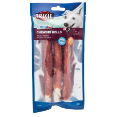 Ласощі для собак з качкою 3 шт 140 г 17 см Chewing Rolls Denta Fun Trixie
