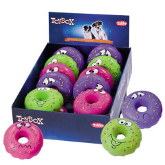 Іграшка латексна Пончики-емоджі різнокольорові Sisal Cotton Mix Rope Toy Nobby