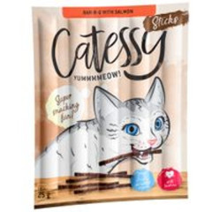 Ласощі для котів паличка з лососем BBQ 5 шт Catessy